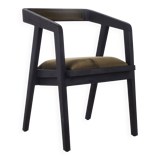 Paire de chaises en bois brûlé