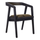 Pair of burnt wood chairs