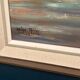 Original Swedish Oil on Panel - "Coastal Village" by Helge Andersson - Dated 1965 - Framed - 86 × 64 cm