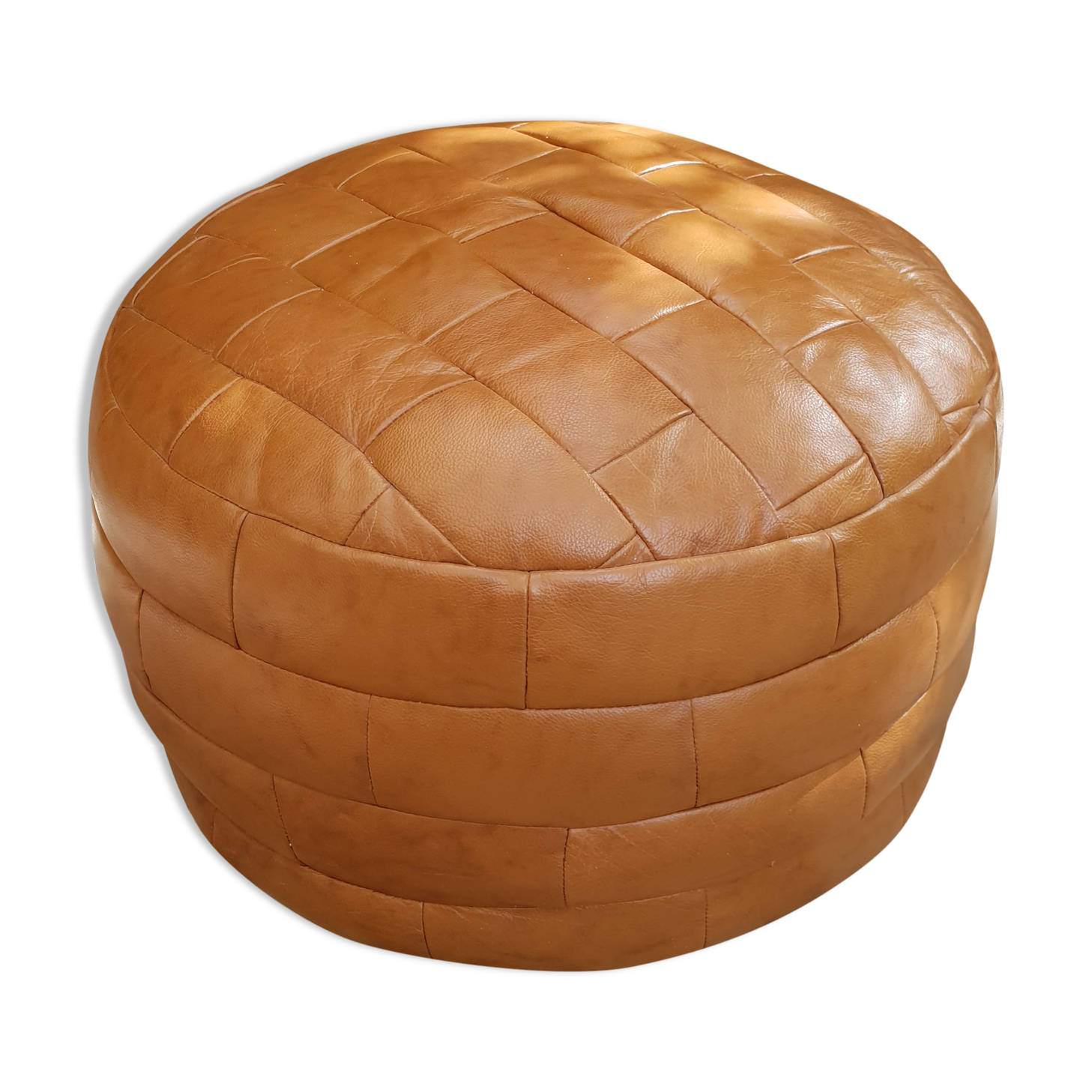 Leather pouf De Sede 1970