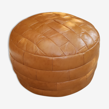 Leather pouf De Sede 1970