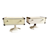 Paire chevets pied trèfle Gautier, 1970