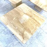 Vintage travertine nesting tables or side tables, 1970s