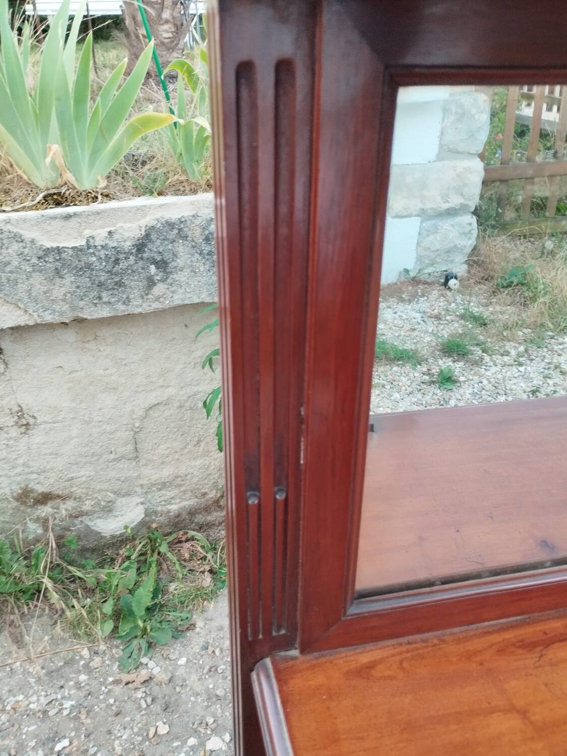 Antique Louis XVI style chest of drawers with marble top