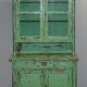 Victorian Green Patinated Buffet, Library or Cabinet