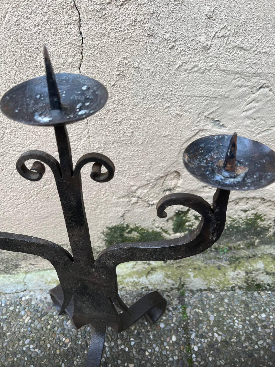 Wrought iron candle holder 1950/60