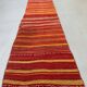 Ancien chemin de Kilim étroit turc 320x53 cm shabby chic, kelim vintage