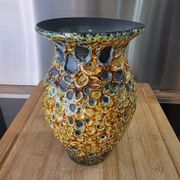 Vintage vase Cyclope Émaux de la Garrigue Fat Lava 17 cm