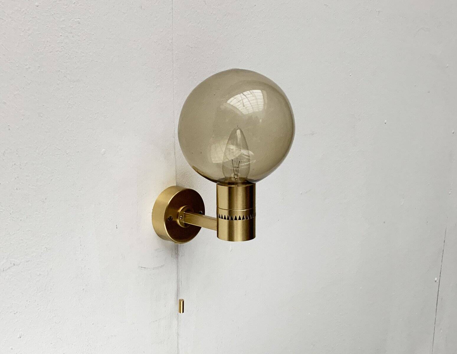 Swedish brass wall sconces from the mid-century by Hans-Agne Jakobsson for Hans-Agne Jakobsson Ab, Markaryd, 1960s, set of 2.