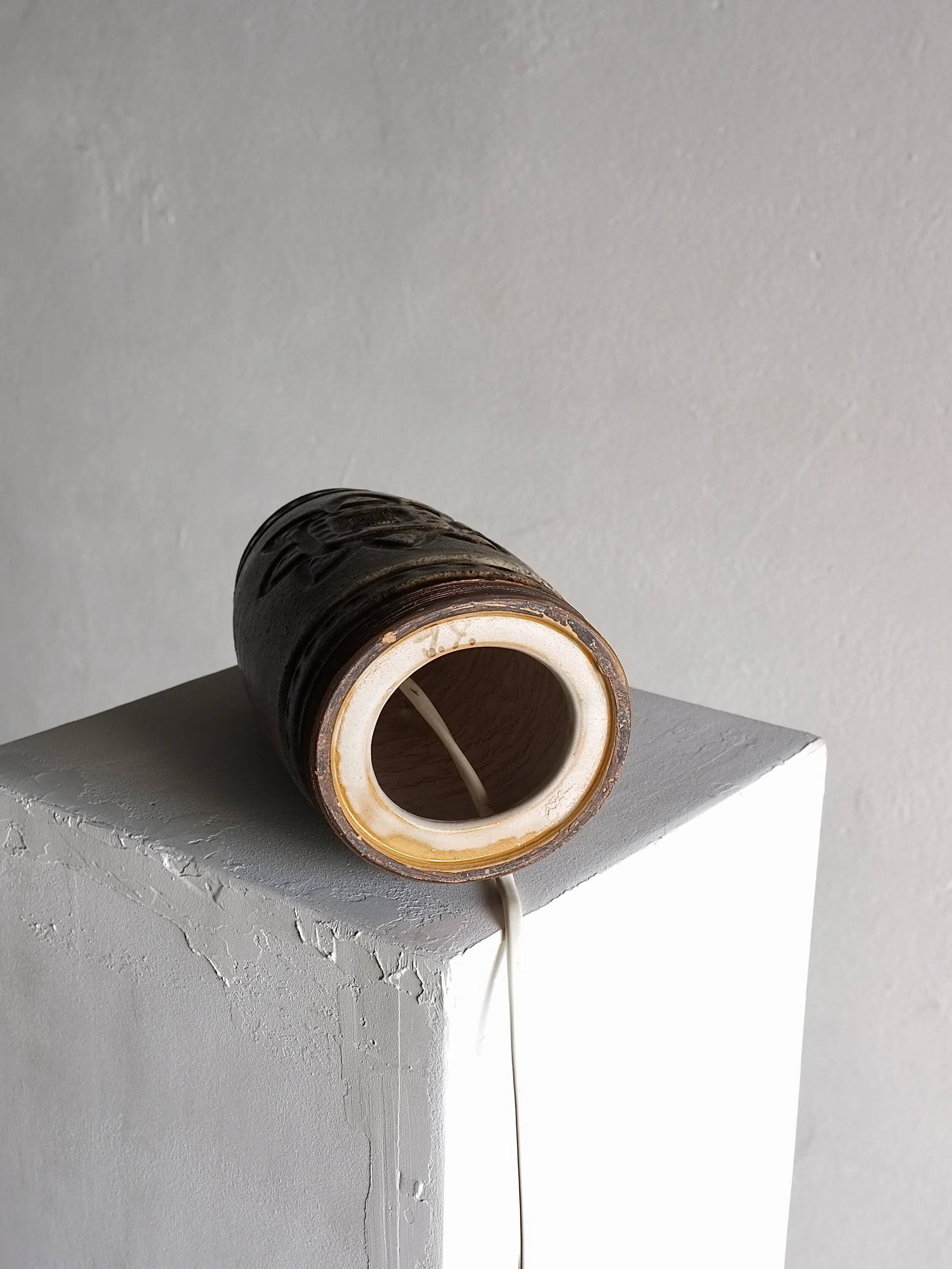 Mid-century stoneware table lamp base by Irma Yourstone | Sweden