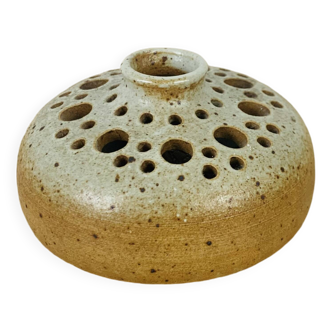 Stoneware flower spike ball vase, 7 soleils workshop