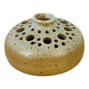 Stoneware flower spike ball vase, 7 soleils workshop