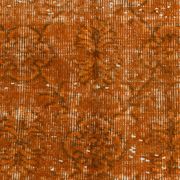 Tapis Vintage Orange Ocre Patiné, Style Bohème Chic