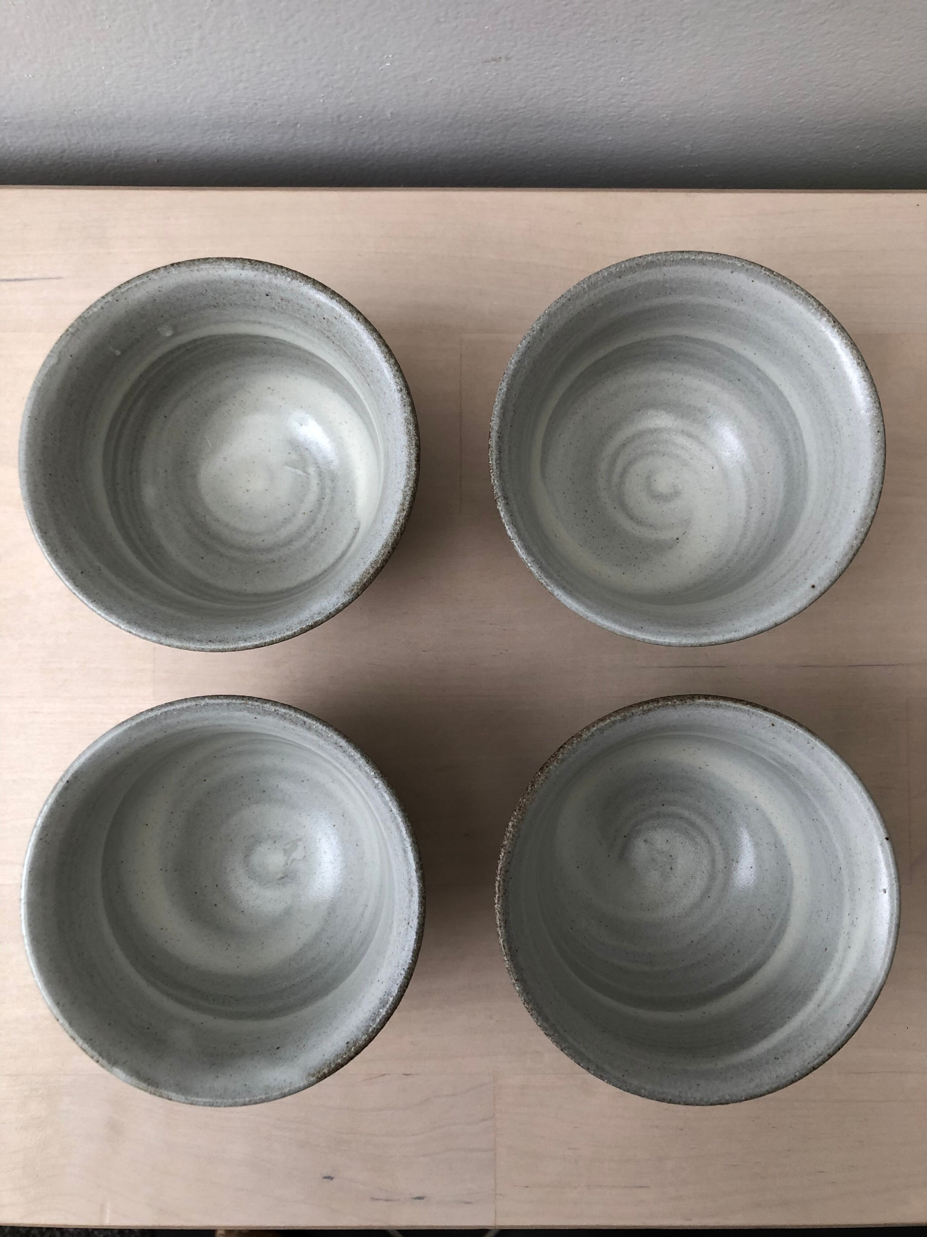 Set of 4 sandstone cups