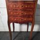 Louis XV style bedside table in marquetry with 3 drawers.