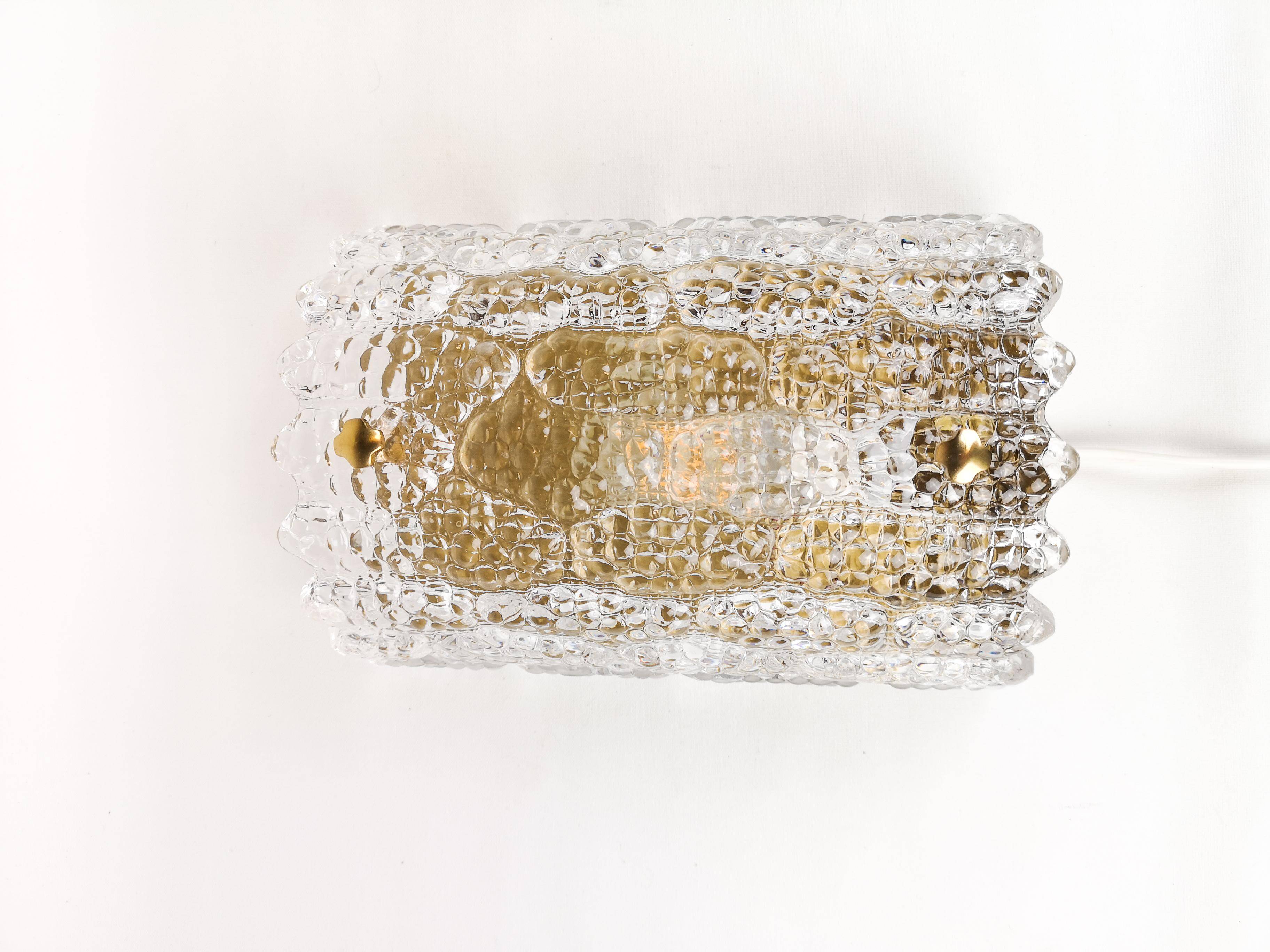 Large Modern Midcentury Wall Lamp Orrefors by Carl Fagerlund