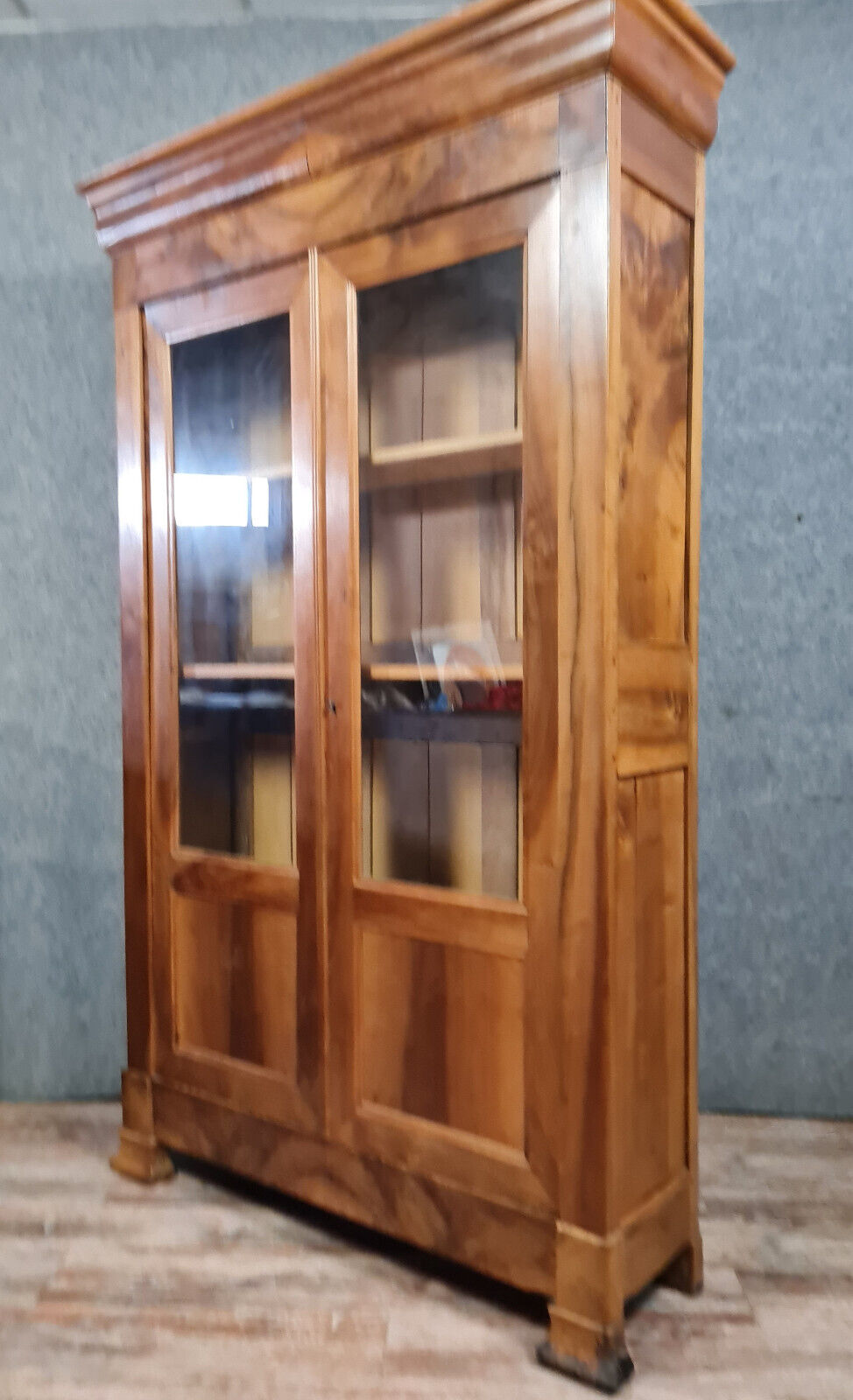 Louis Philippe walnut period library circa 1830