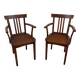 Paire de fauteuils bridge en bois