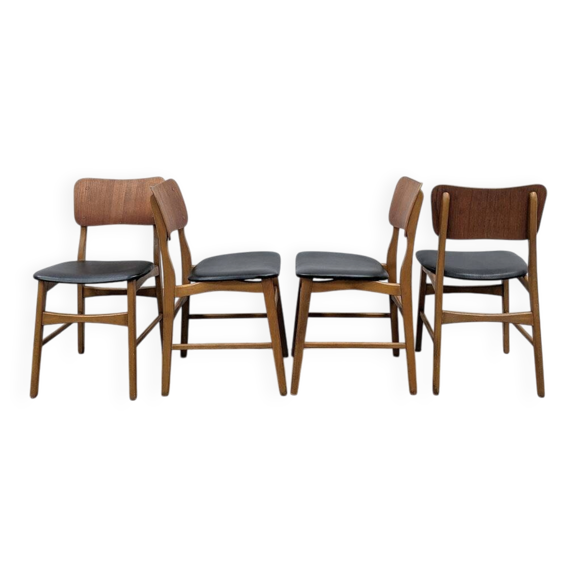 4 Scandinavian teak chairs
