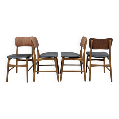 4 chaises en teck scandinaves
