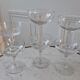Set of 6 mismatched crystal champagne glasses 30s-40s