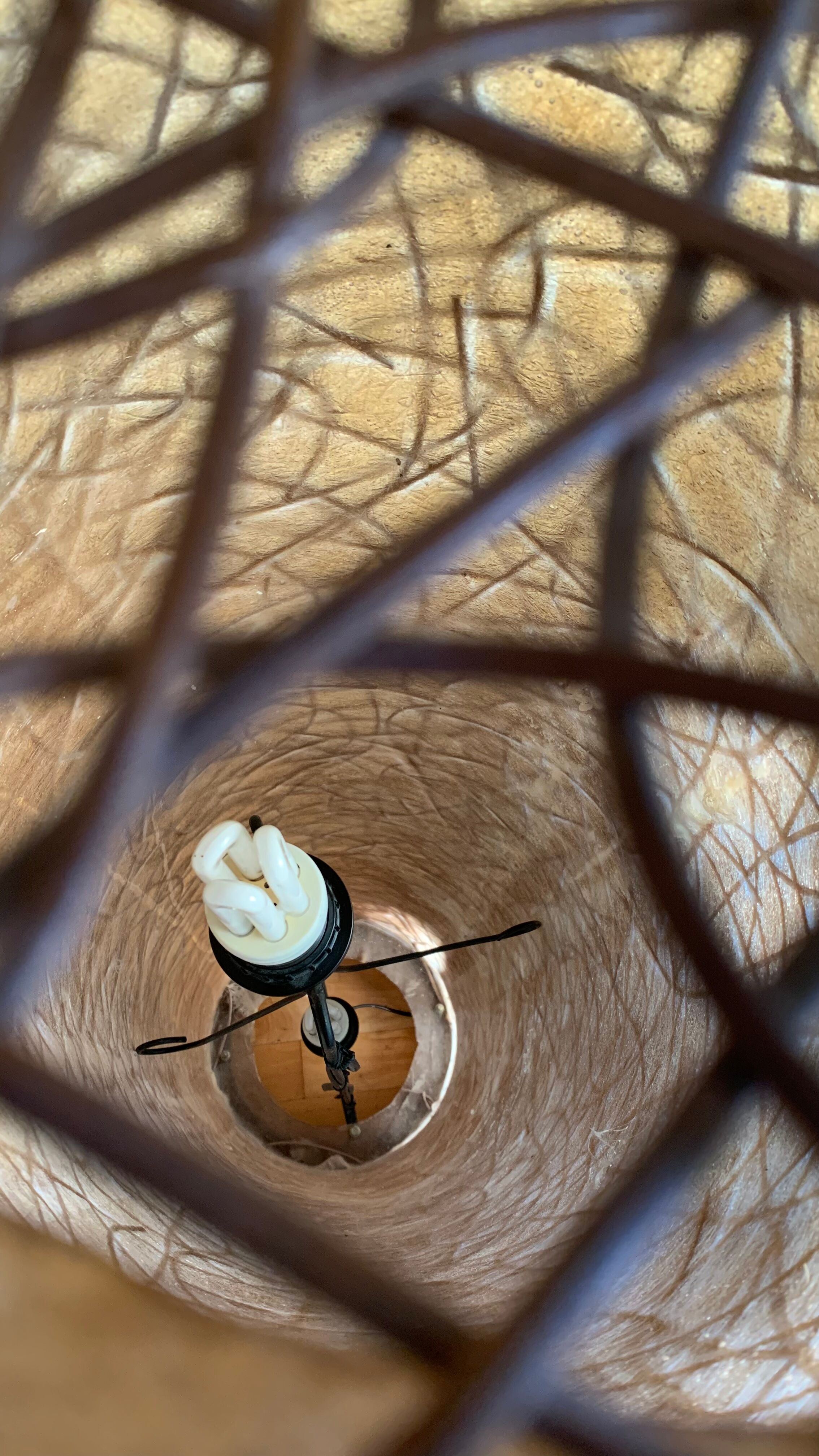 Sixties Rattan and Fiberglass Italian Floor lamp