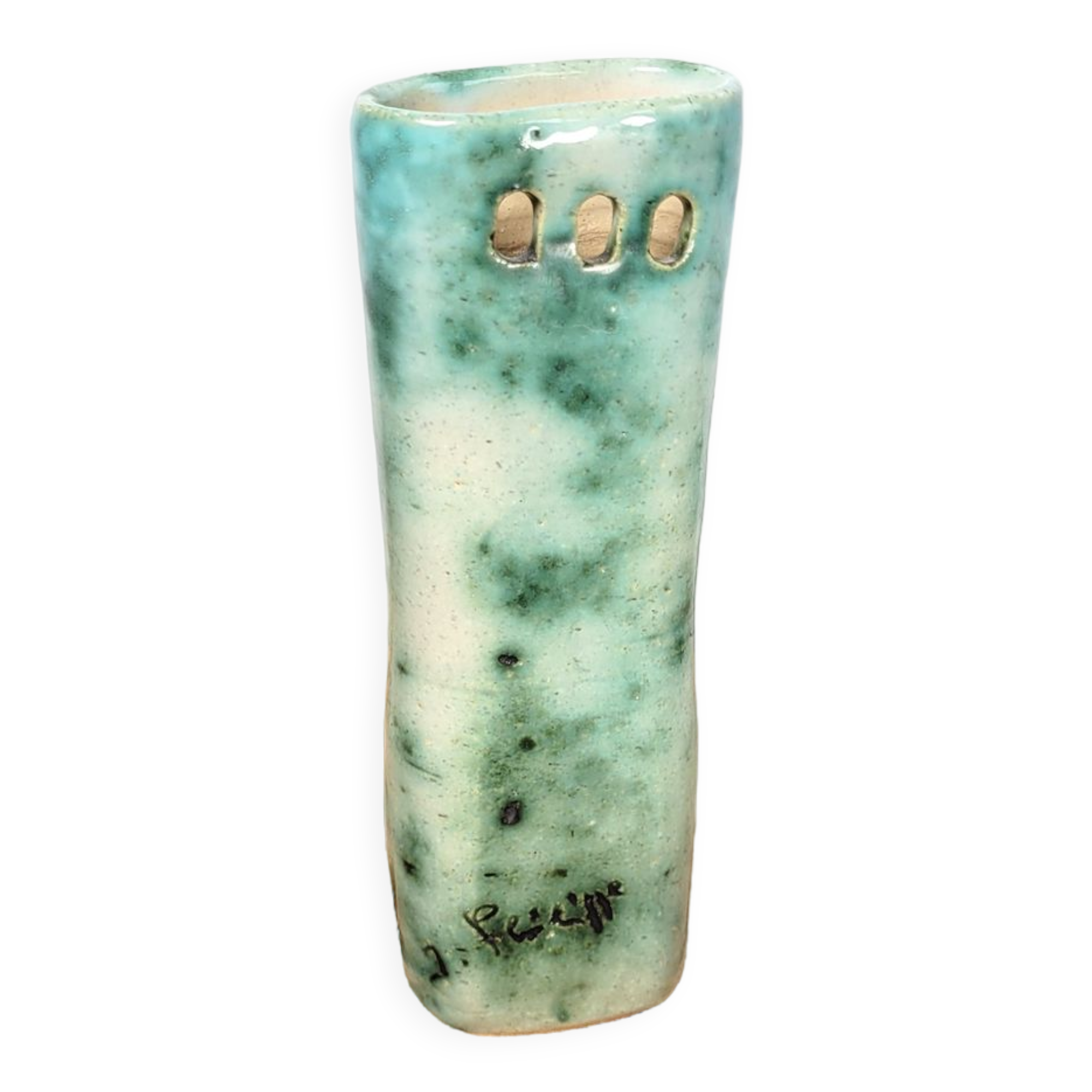 Ceramic soliflore vase J Philippe