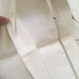 Two matching mixed pillowcases embroidered A B