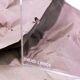 David Lange plexiglass side table