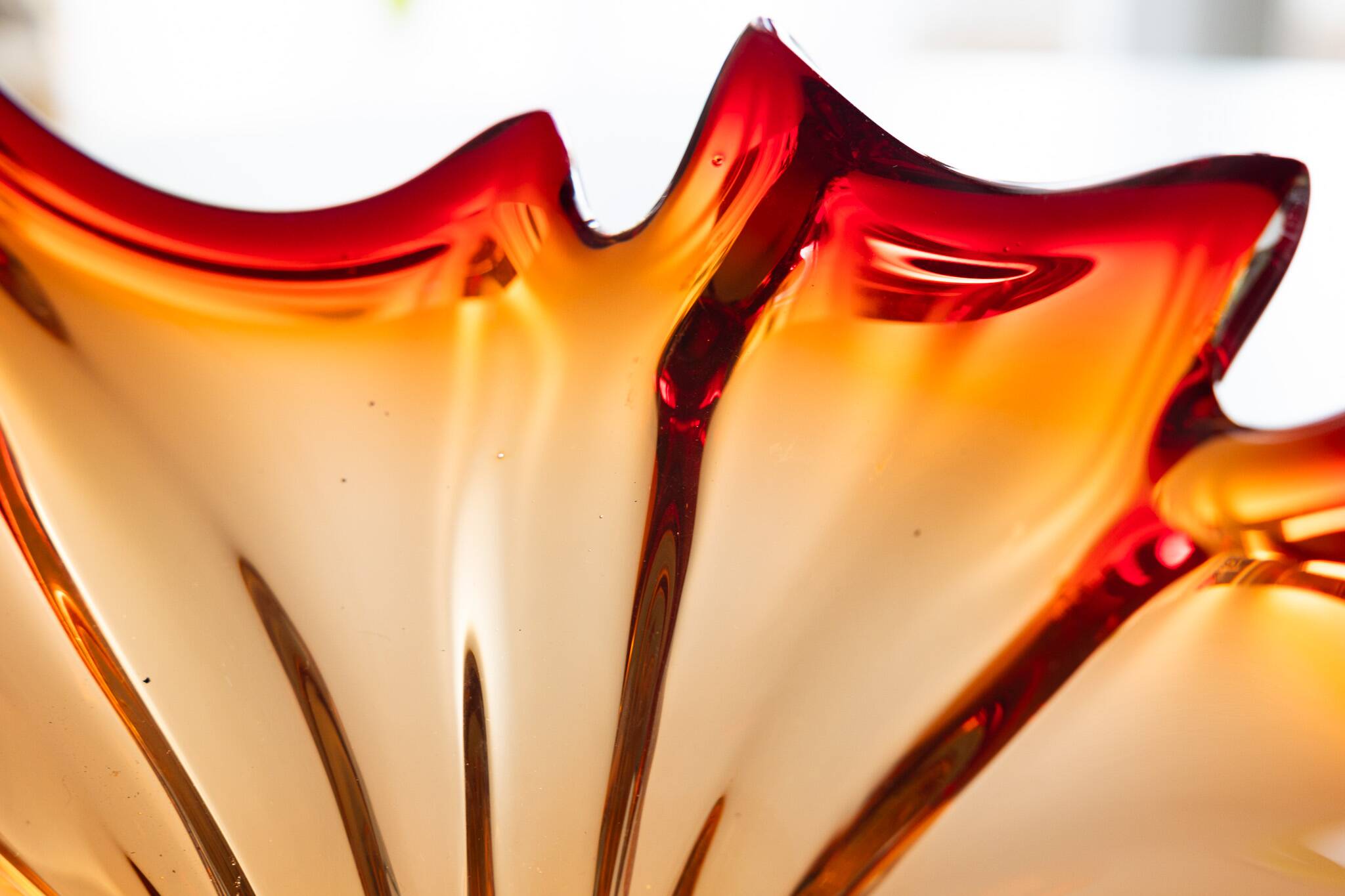 Red Murano glass bowl