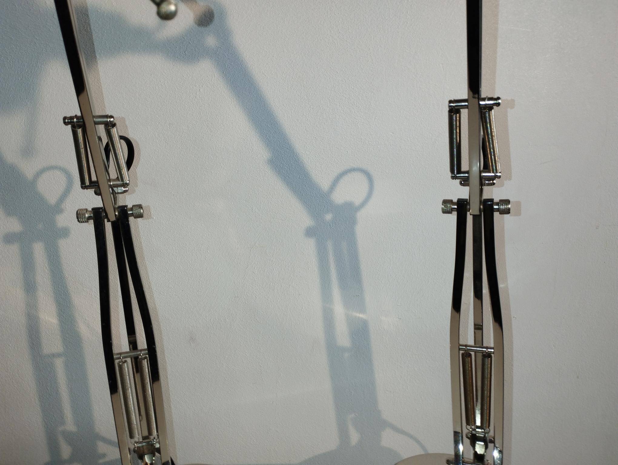 Pair of articulated lamps vintage 1980s industrial design