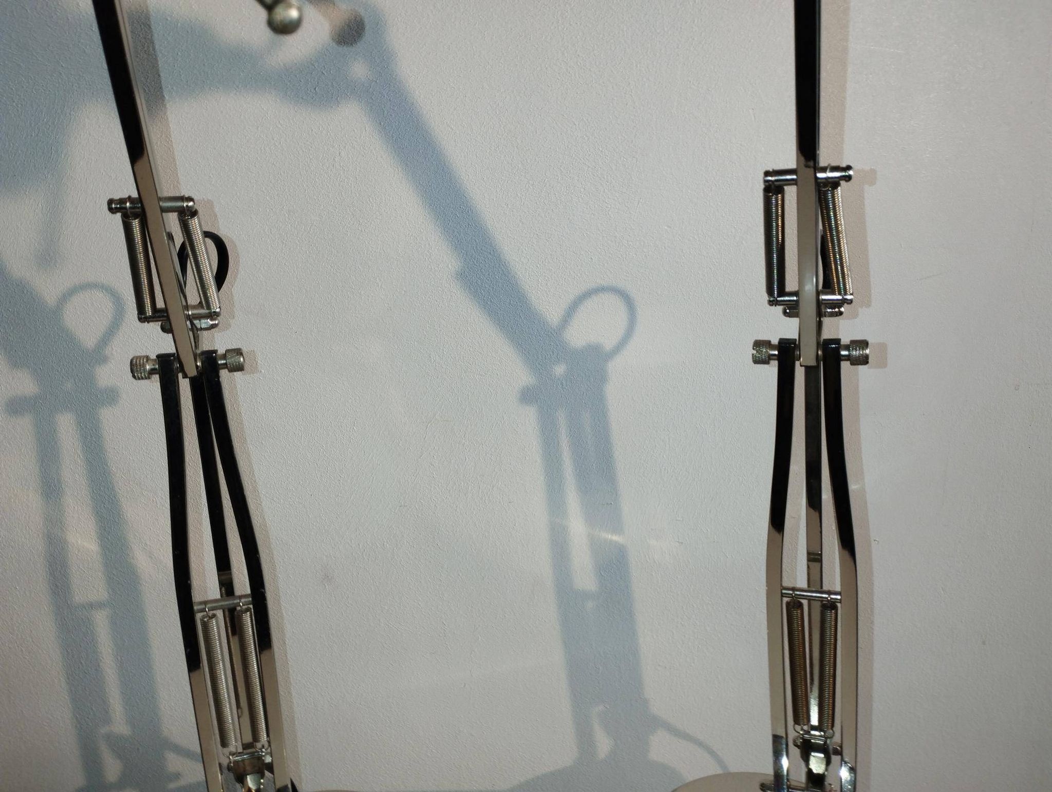 Pair of articulated lamps vintage 1980s industrial design