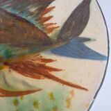 Ceramic dish, enameled terracotta, signed Puigdemont, 1960s, fish
