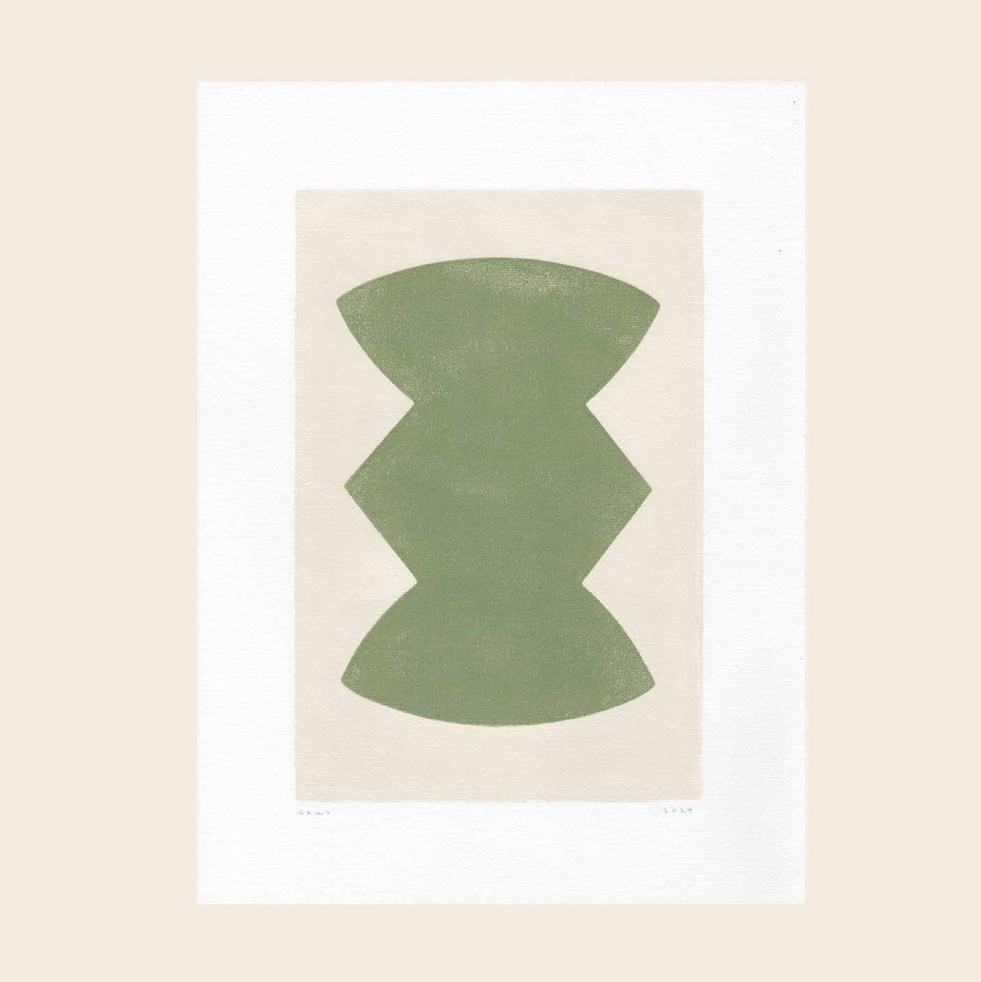 Duo of abstract paintings - 30x40cm - paintings on paper - signed Eawy