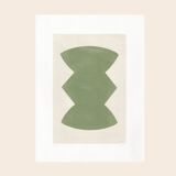 Duo of abstract paintings - 30x40cm - paintings on paper - signed Eawy