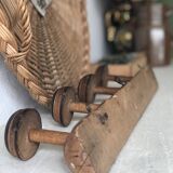 Patere porte manteau en bois 4 accroches