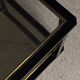 Large coffee table in metal, glass and mirror 1970