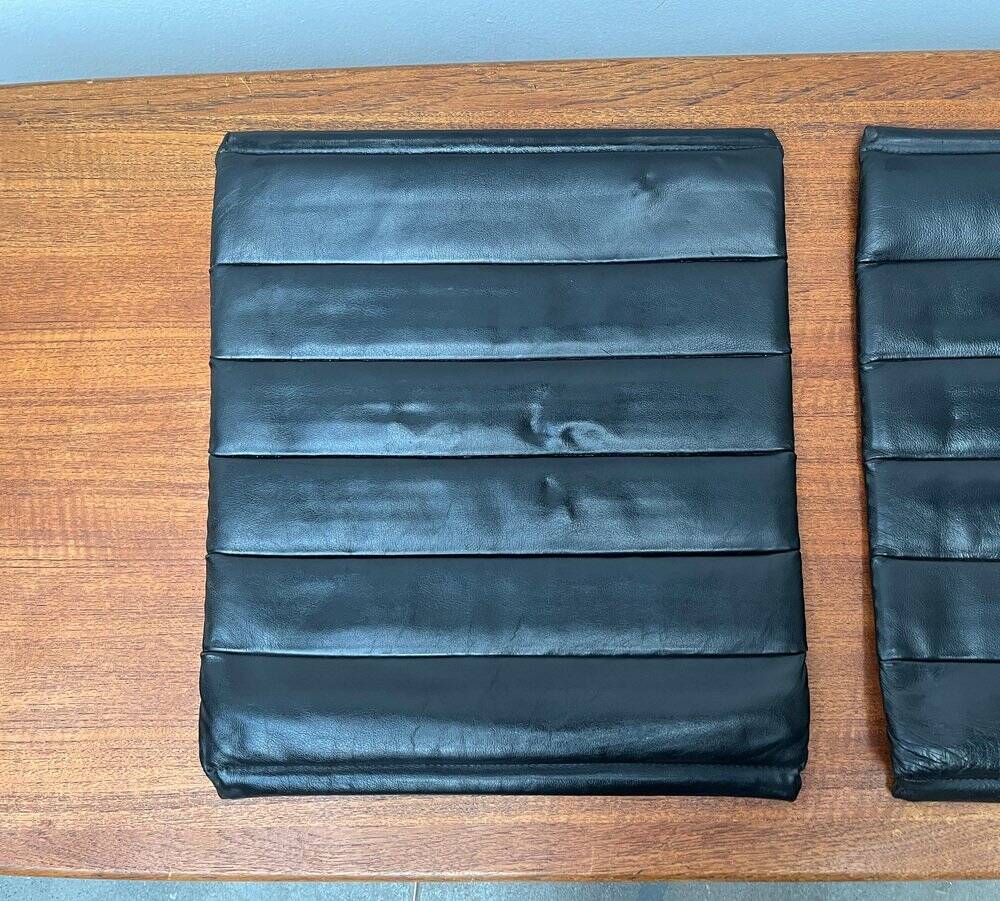 Leather cushion for postmodern Kreuzschwinger chair by Till Behrens, 1980s, set of 2.