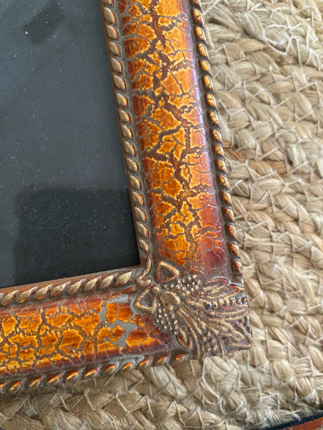 3 vintage frames with sheaves of wheat