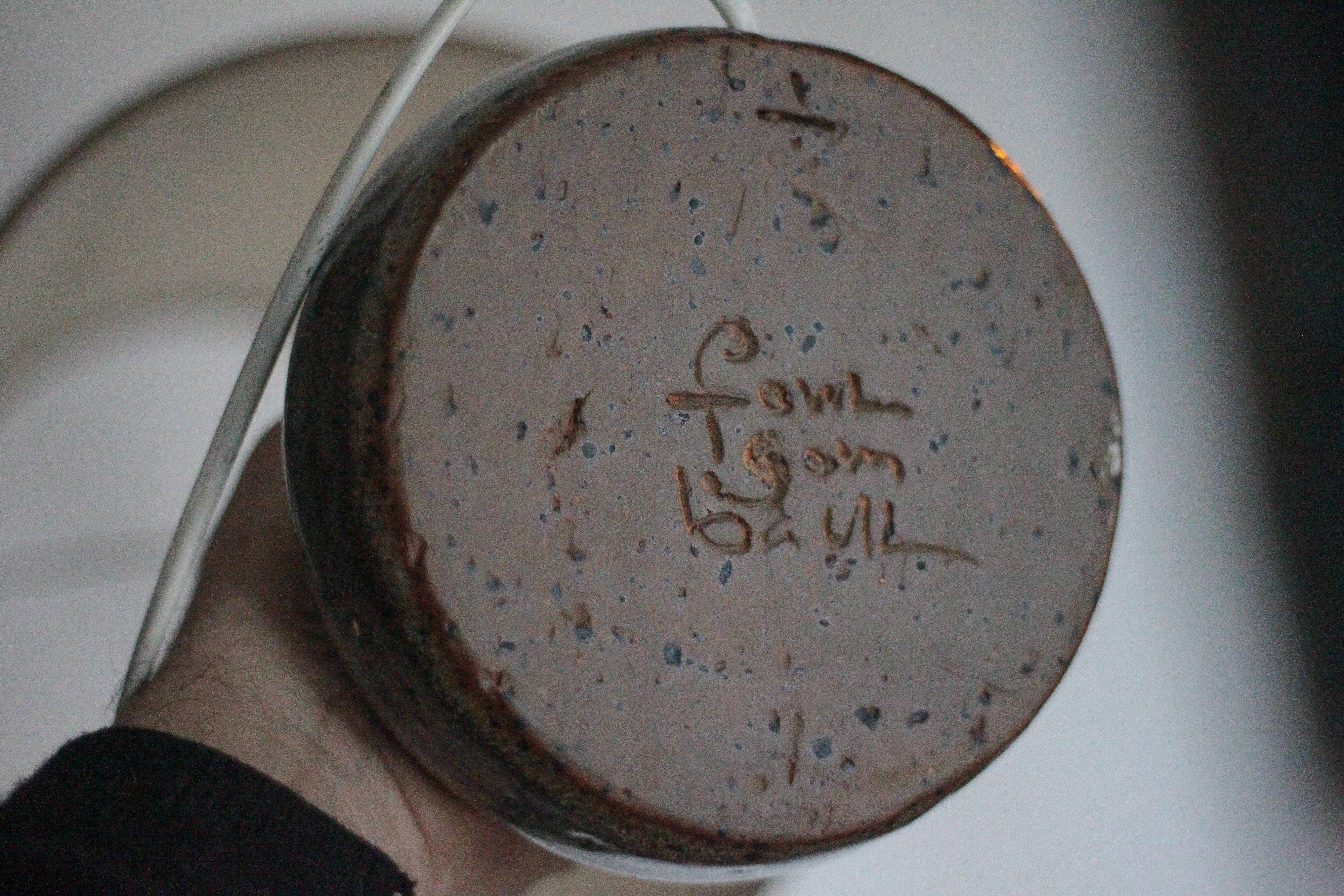 Bedside lamp, table lamp, stoneware lamp from the Abbey of Fontgombault.