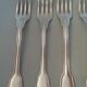 Set of six forks including three in white metal alloy SFAM a Christofle
