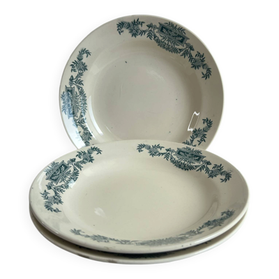 Assiette creuse Longchamp Lutèce en terre de fer