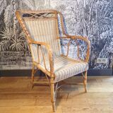Vintage rattan armchair