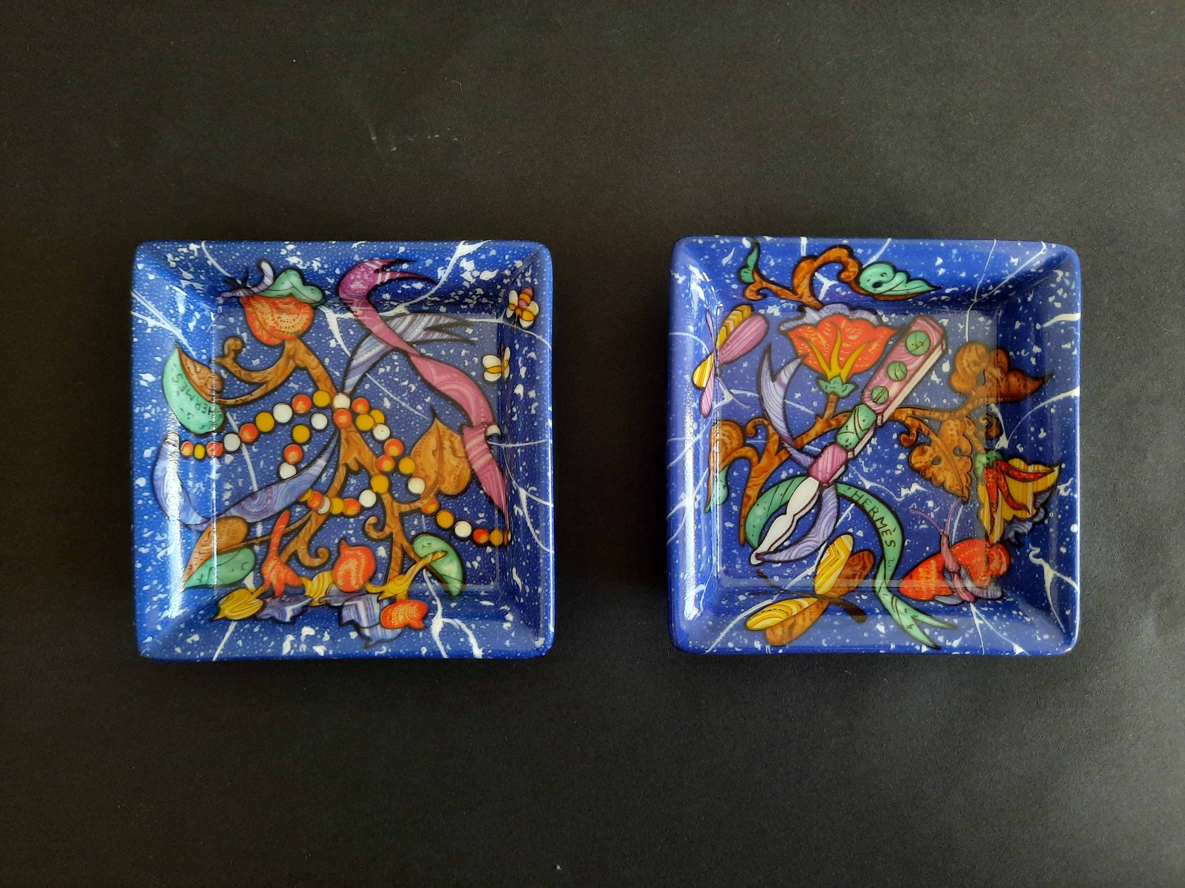 Hermès – Pair of porcelain catchalls – Provenance Ministry of Foreign Affairs