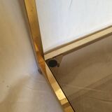End table in metal gold chrome to three trays of smoked glass years 70/80