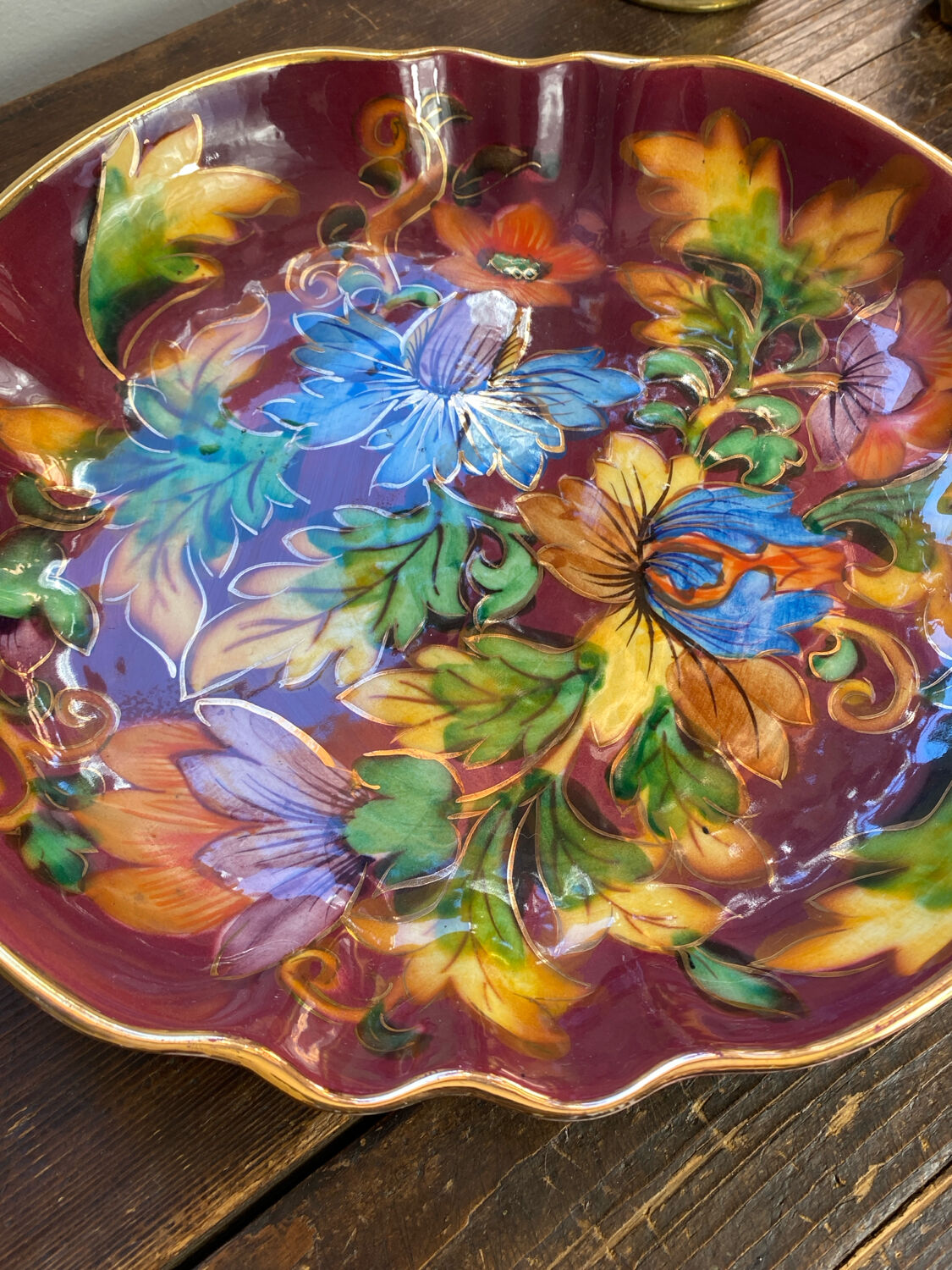 Ceramic plate, H. Bequet Quaregnon, 1950s