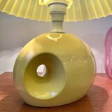 Yellow ceramic lamp organic shape