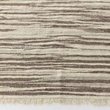 8x10 Striped Pattern Brown & Beige Vintage Kilim Rug, 232x291Cm