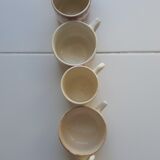 6 coffee cups Digoin Badonviller Sarreguemines
