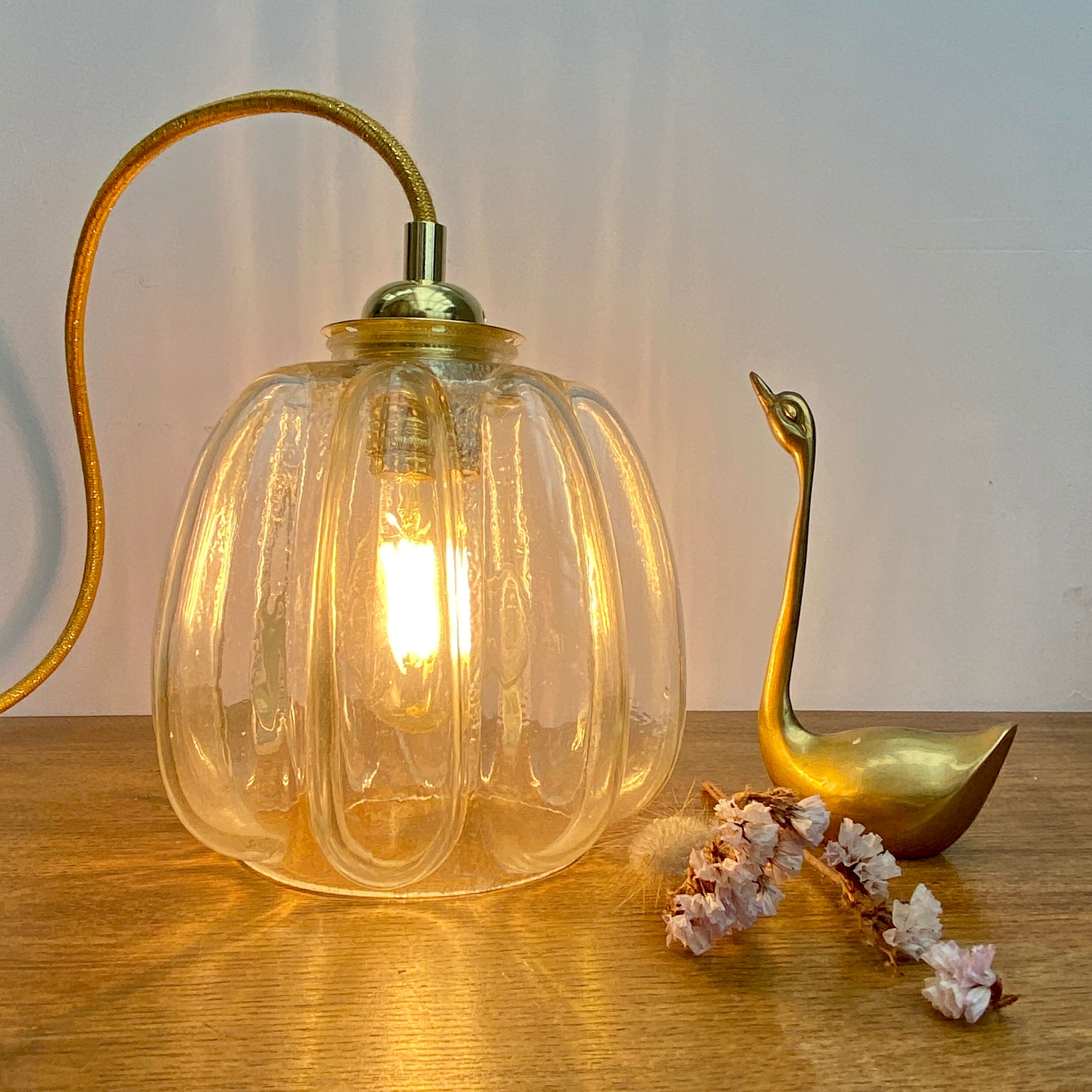 Vintage glass tulip walker